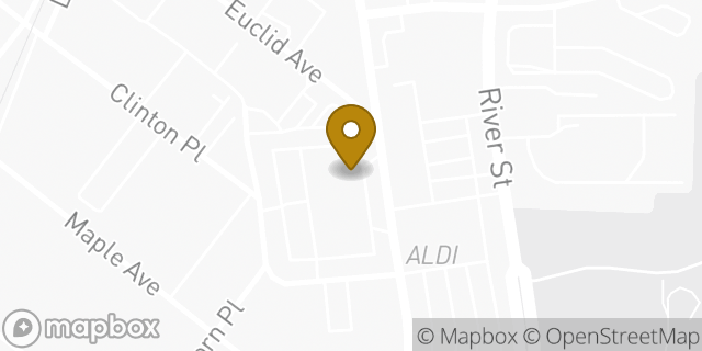 Map showing the location of Chase Bank in Hackensack, NJ 07601
