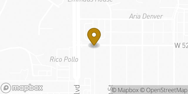 Map showing the location of Starbucks in Denver, CO 80221