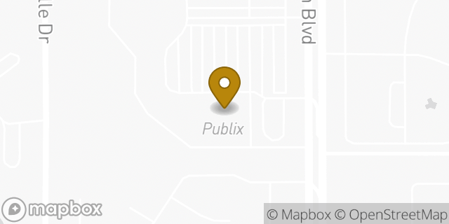 Map showing the location of Publix in Orlando, FL 32822