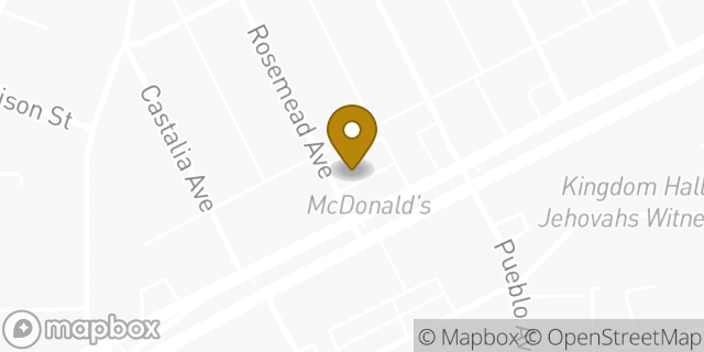 Map showing the location of McDonald's in Los Angeles, CA 90032