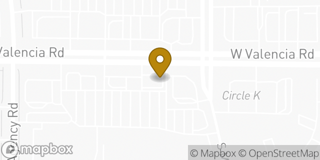 Map showing the location of Dunkin' in Tucson, AZ 85746