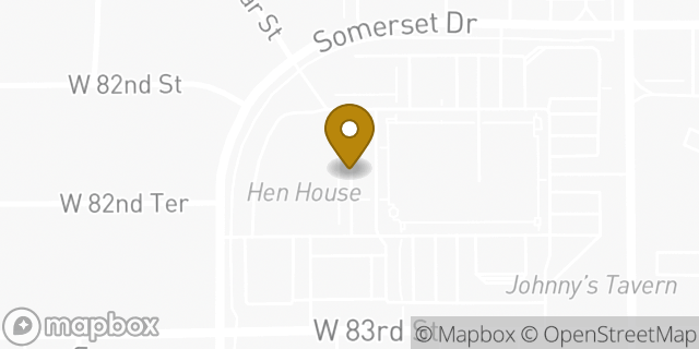 Map showing the location of Starbucks in Prairie Village, KS 66208