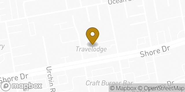 Map showing the location of Travelodge in Virginia Beach, VA 23451