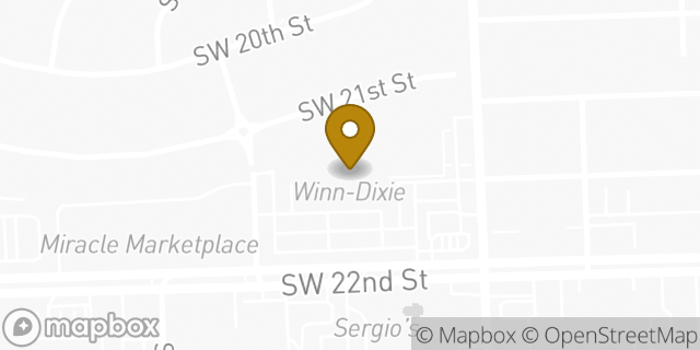 Map showing the location of ATM Winn Dixie in Miami, FL