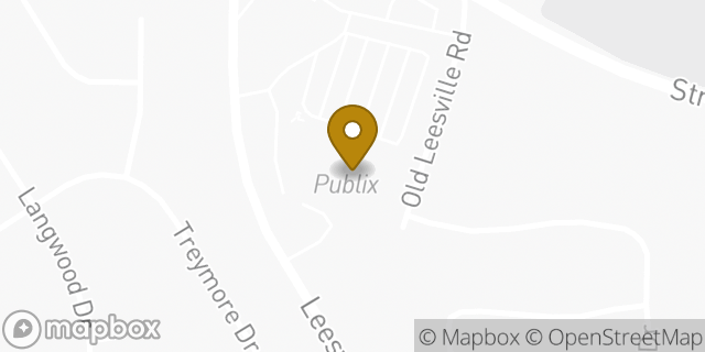 Map showing the location of Publix Pharmacy at Leesville Market Place in Raleigh, NC 27613