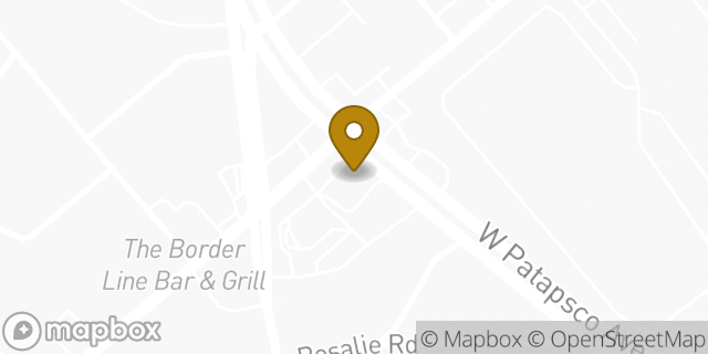 Map showing the location of Bank of America in Baltimore, MD 21230
