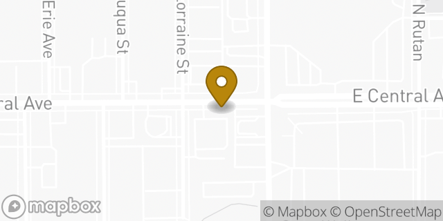 Map showing the location of Starbucks in Wichita, KS 67214