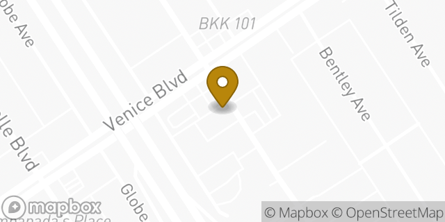 Map showing the location of Subway in Culver City, CA 90230