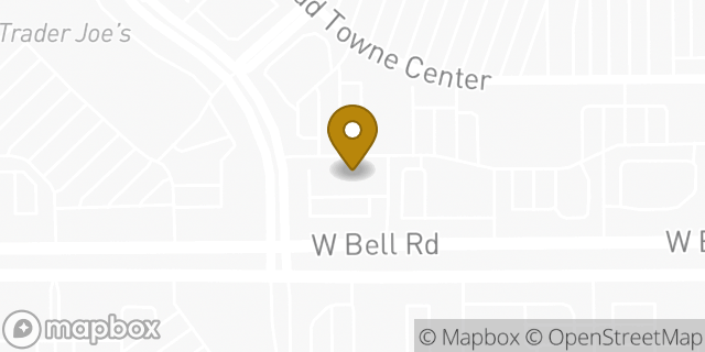 Map showing the location of Pearle Vision in Glendale, AZ 85308