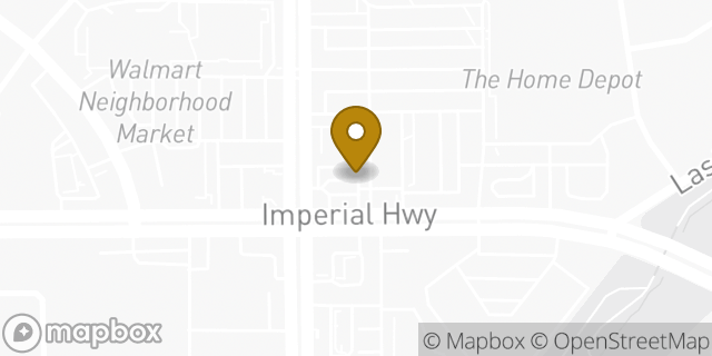 Map showing the location of Amazon Locker - Spice in La Mirada, CA 90638