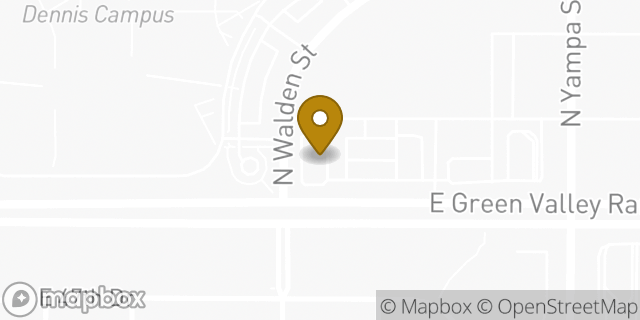 Map showing the location of Starbucks in Denver, CO 80249