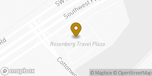 Map showing the location of Amazon Locker - Syndicate in Rosenberg, TX 77471