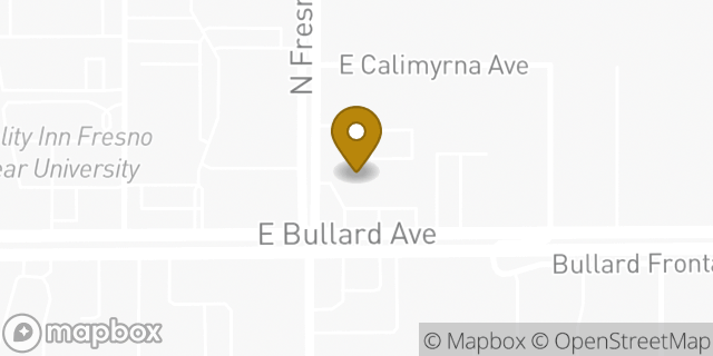 Map showing the location of Amazon Locker - Piglet in Fresno, CA 93710