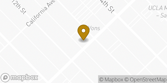 Map showing the location of Subway in Santa Monica, CA 90403