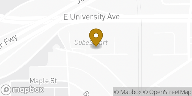 Map showing the location of CubeSmart Self Storage in Des Moines, IA 50316