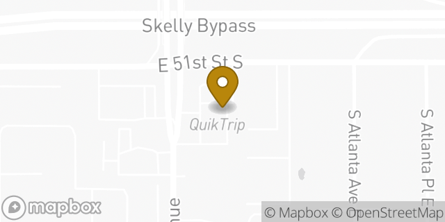 Map showing the location of Amazon Locker - Arbortrails in Tulsa, OK 74105