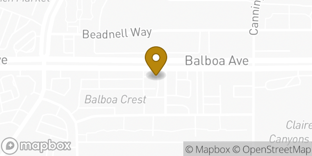 Map showing the location of Starbucks in San Diego, CA 92111