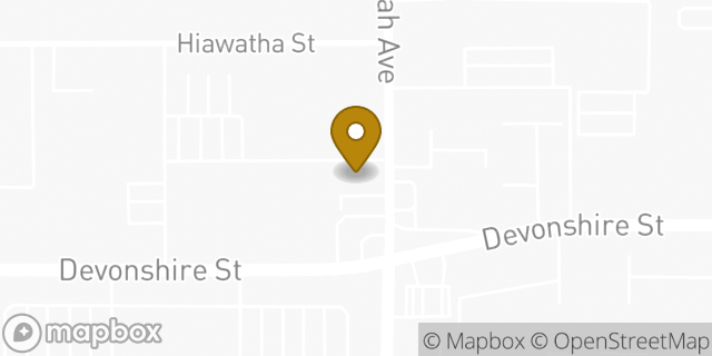 Map showing the location of Amazon Locker - Muckle in Northridge, CA 91326