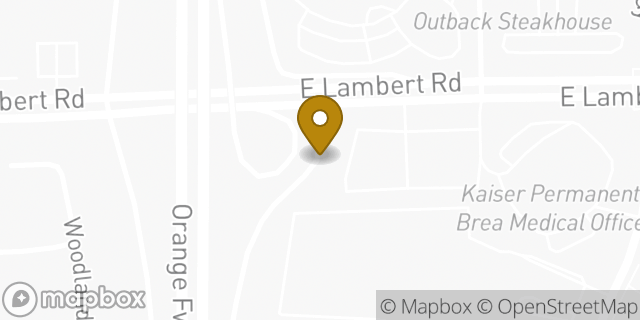 Map showing the location of Kaiser Permanente in Brea, CA 92821