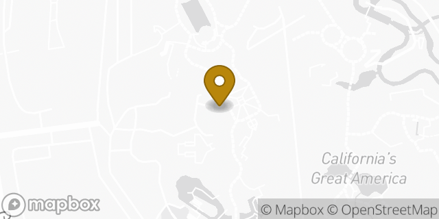 Map showing the location of Starbucks Coffee Company in Santa Clara, CA 95054