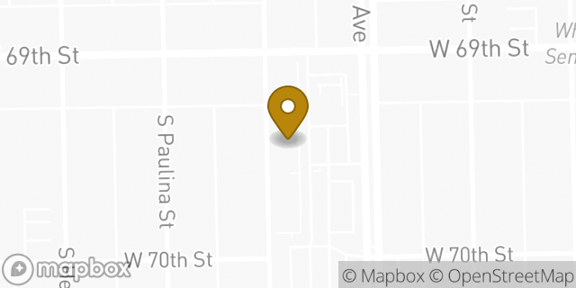 Map showing the location of Foot Locker in Chicago, IL 60636