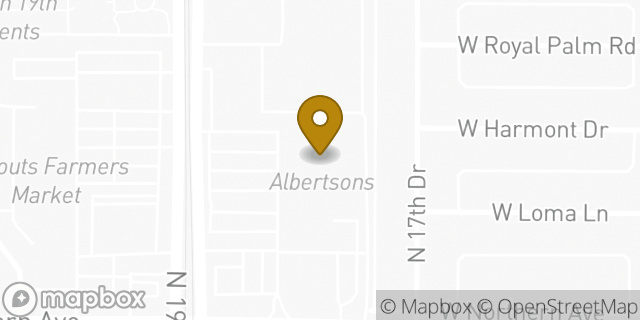 Map showing the location of Coinme in Phoenix, AZ 85021