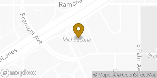 Map showing the location of Papa John's Pizza in Alhambra, CA 91803