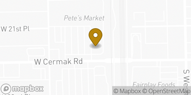 Map showing the location of Amazon Locker - Lesley in Chicago, IL 60608