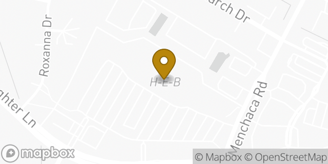 Map showing the location of Slaughter and Manchaca H-E-B in Austin, TX 78748