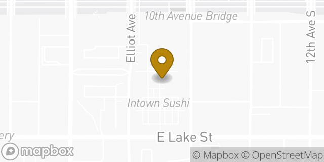 Map showing the location of Amazon Locker - Afrique in Minneapolis, MN 55407