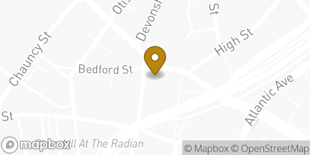Map showing the location of Starbucks in Boston, MA 02110