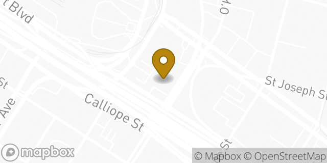Map showing the location of Papa John's in New Orleans, LA 70113