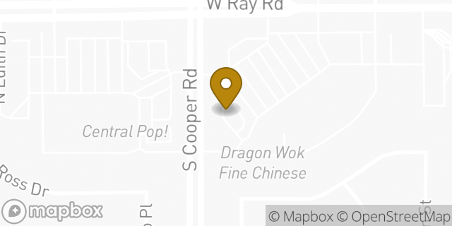 Map showing the location of Chase Bank in Gilbert, AZ 85233