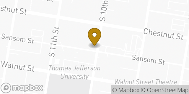 Map showing the location of David Farber Aspire Center in Philadelphia, PA 19107