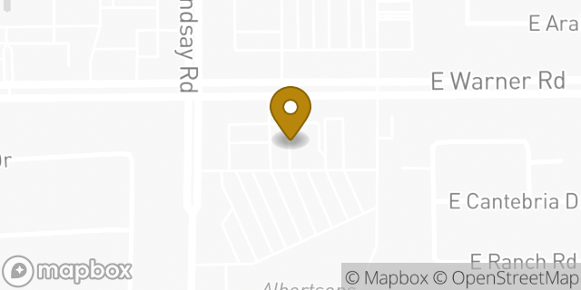 Map showing the location of Dunkin' in Gilbert, AZ 85296