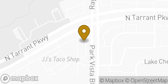 Map showing the location of McDonald's in Fort Worth, TX 76244