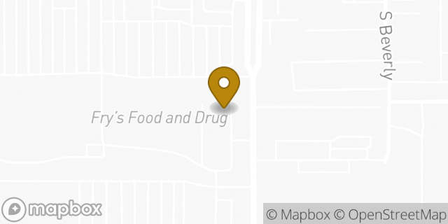 Map showing the location of Papa Johns Pizza in Mesa, AZ 85201