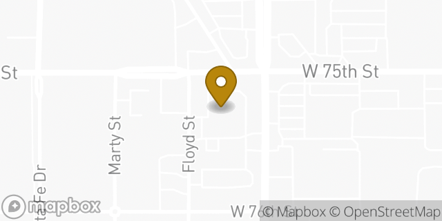 Map showing the location of ATM Walgreens in Overland Park, KS 66204
