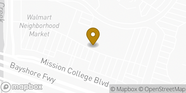 Map showing the location of Starbucks in Santa Clara, CA 95054