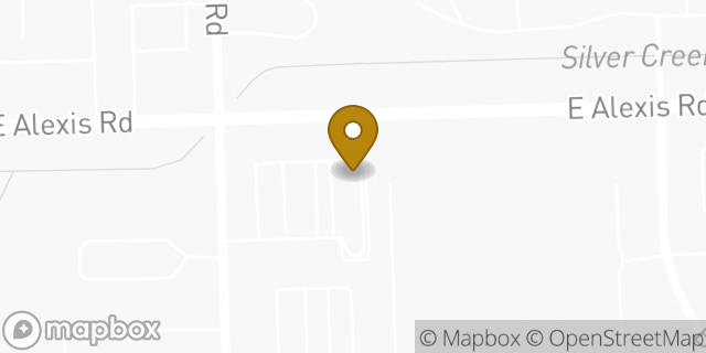 Map showing the location of Dunkin' in Toledo, OH 43612