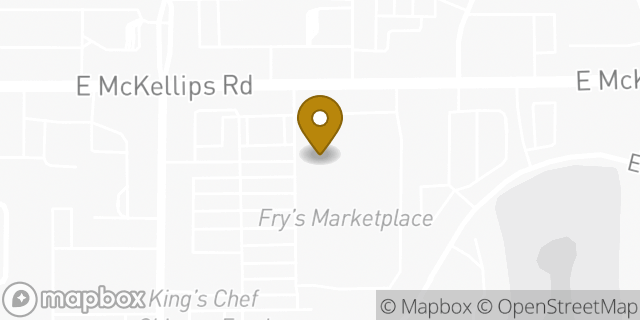 Map showing the location of Chipotle Mexican Grill in Mesa, AZ 85203