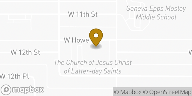 Map showing the location of The Church of Jesus Christ of Latter-day Saints in Tempe, AZ 85281