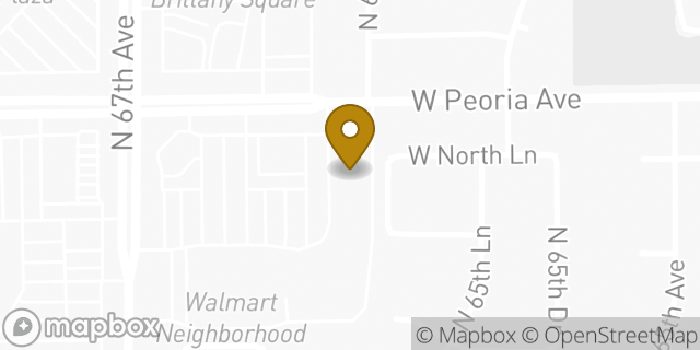 Map showing the location of Bank of America Walk-Up ATM | Westporte Village Plaza in Glendale, AZ 85302