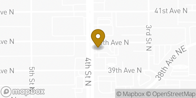 Map showing the location of Starbucks in St Petersburg, FL 33703