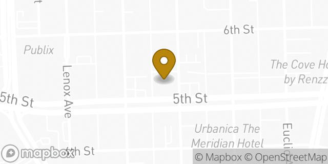 Map showing the location of ATM Walgreens in Miami Beach, FL