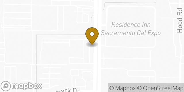 Map showing the location of Harrold Ford in Sacramento, CA 95825