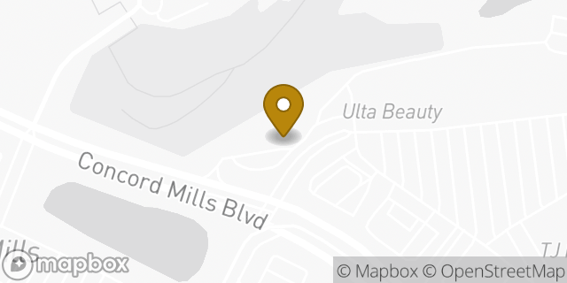 Map showing the location of Panera Bread in Concord, NC 28027