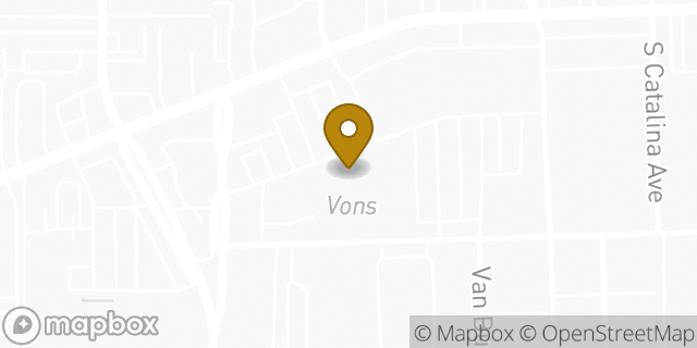 Map showing the location of Vons in Gardena, CA 90247