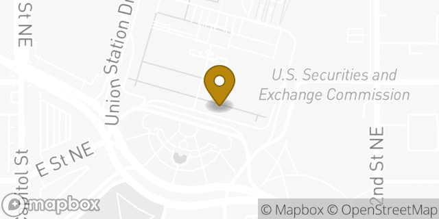 Map showing the location of Union Train Station. Washington DC in Washington, DC 20002