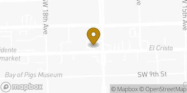Map showing the location of Starbucks in Miami, FL 33135